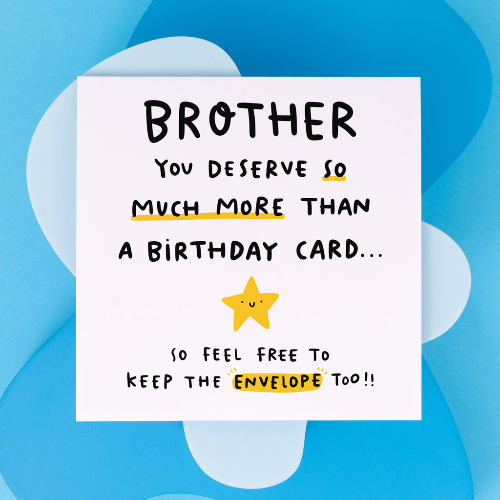 Brother Keep The Envelope Birthday Card