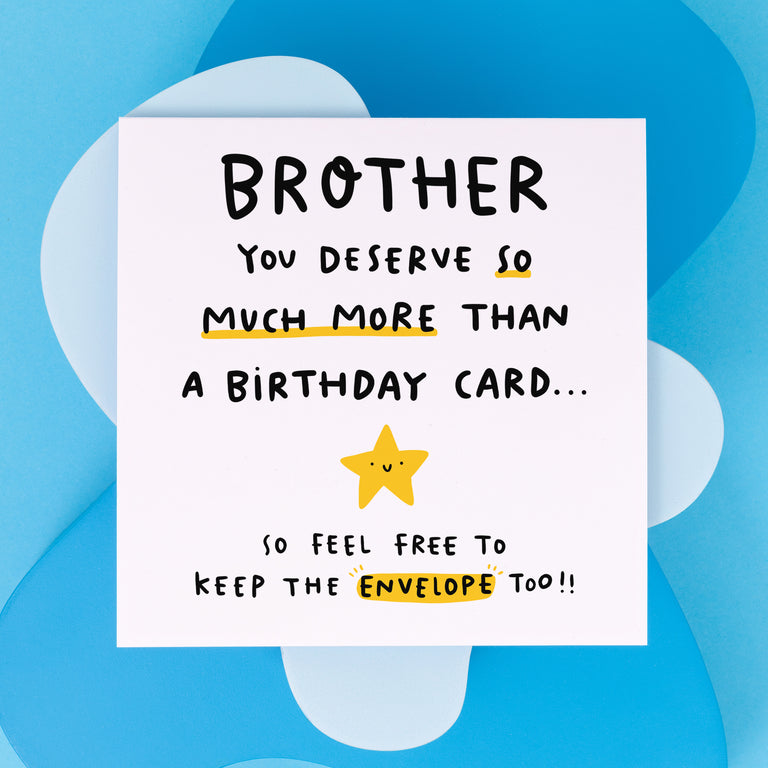 Brother Keep The Envelope Birthday Card