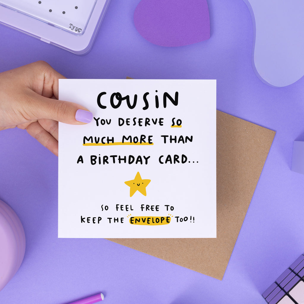 Cousin Keep The Envelope Birthday Card