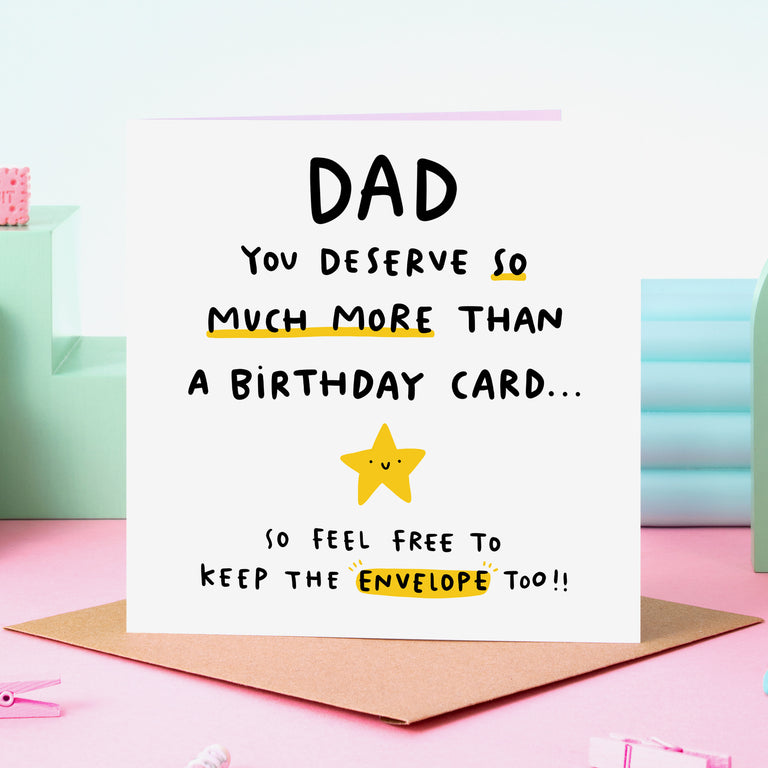 Dad Keep The Envelope Birthday Card