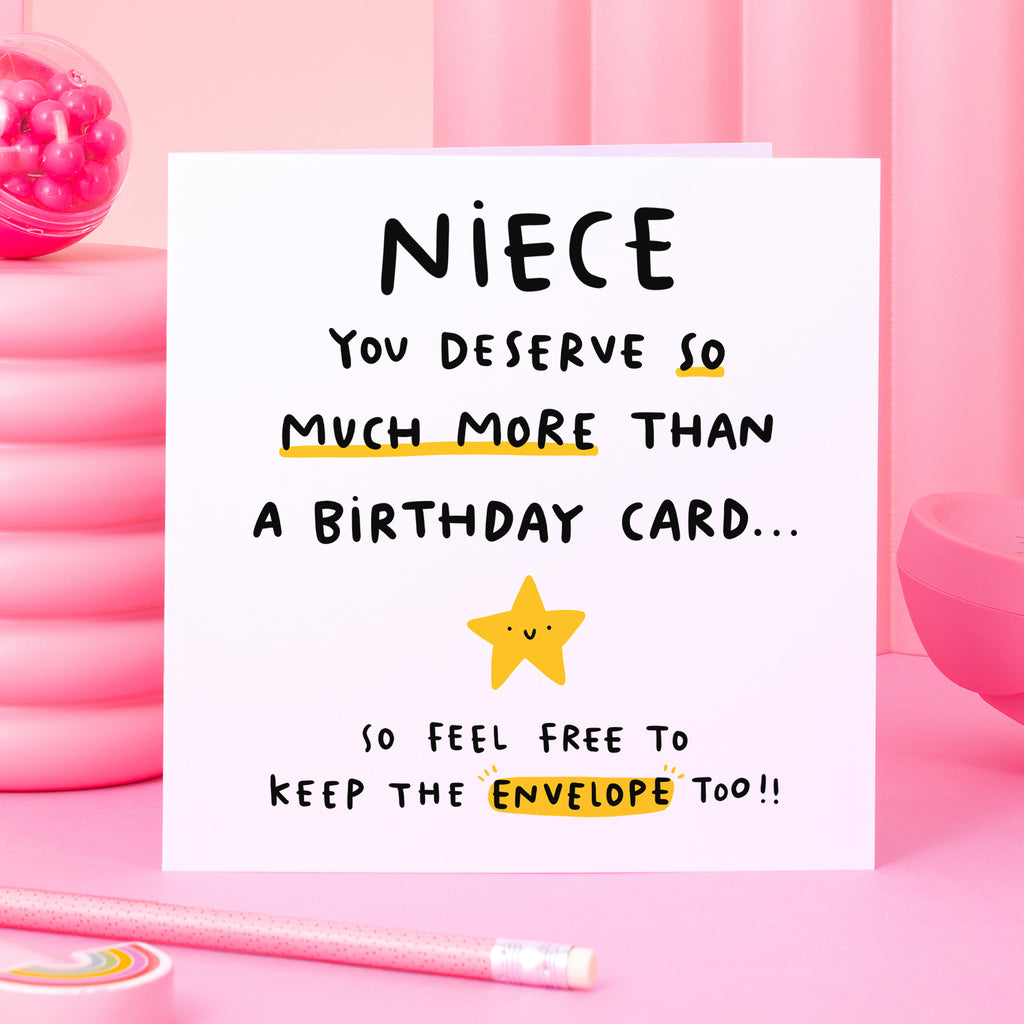 Niece Keep The Envelope Birthday Card