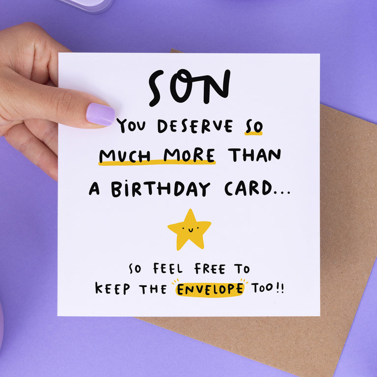 Son Keep The Envelope Birthday Card