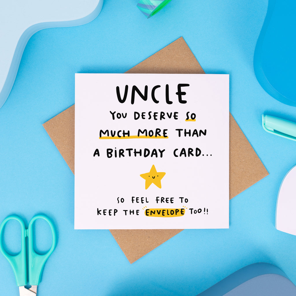 Uncle Keep The Envelope Birthday Card