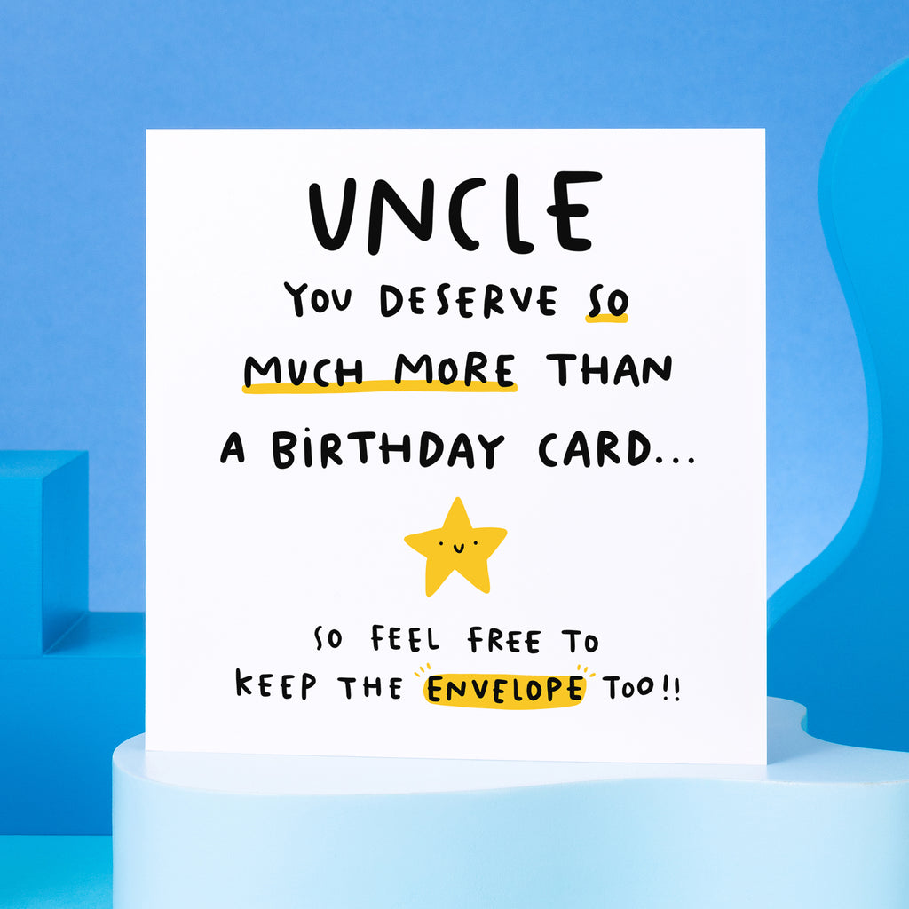 Uncle Keep The Envelope Birthday Card