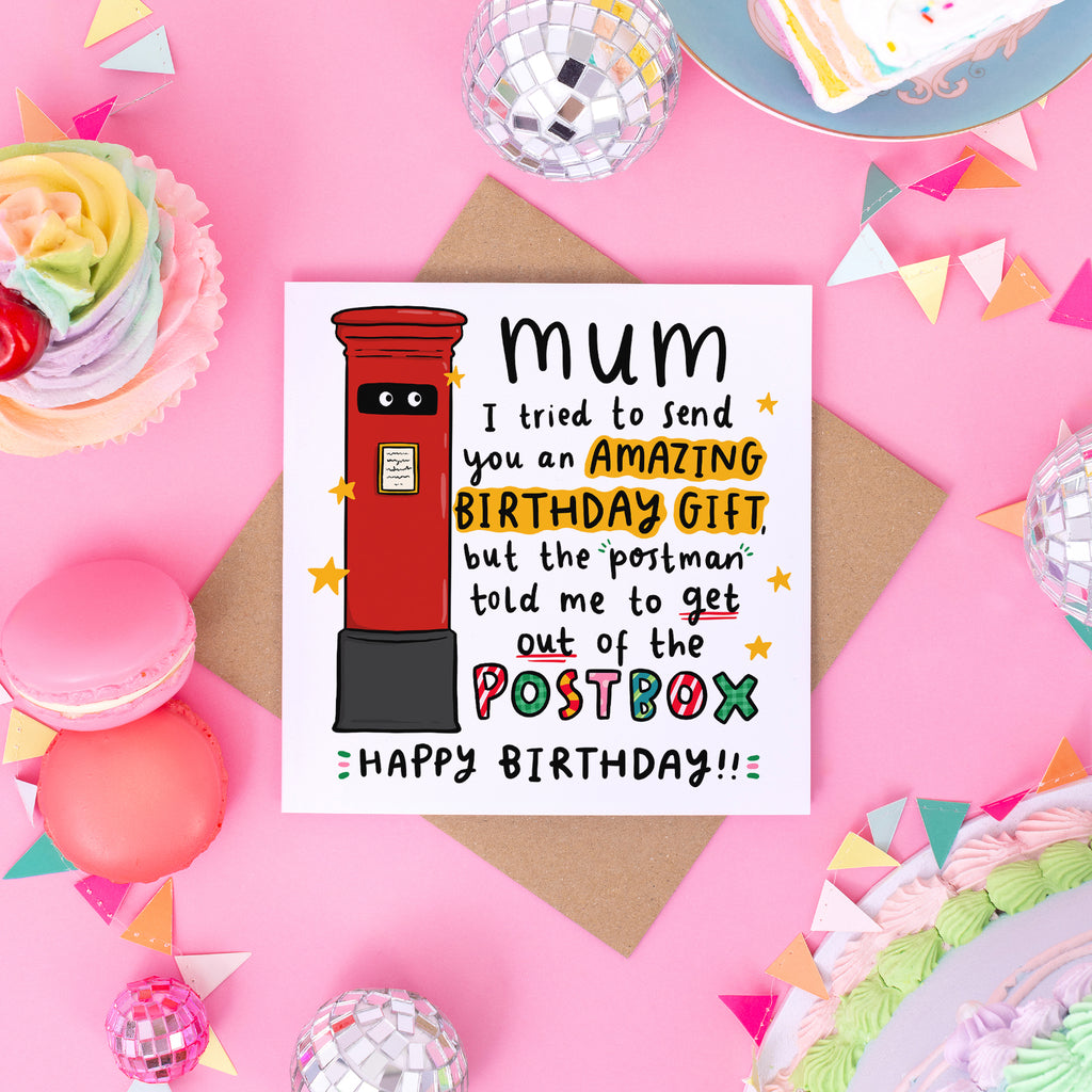 Mum Post Box Birthday Card