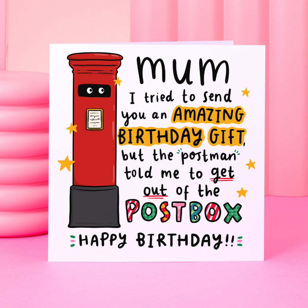 Mum Post Box Birthday Card