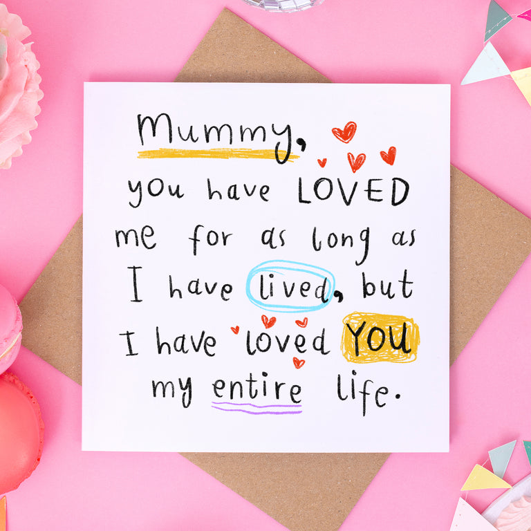 Mummy My Entire Life Birthday Card
