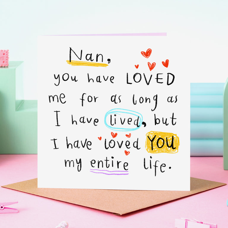 Nan My Entire Life Birthday Card