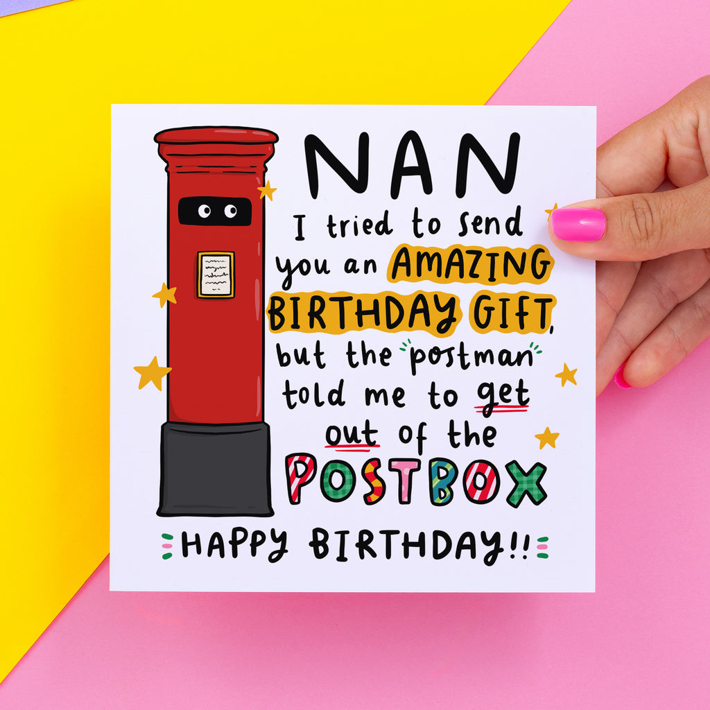 Nan Post Box Birthday Card