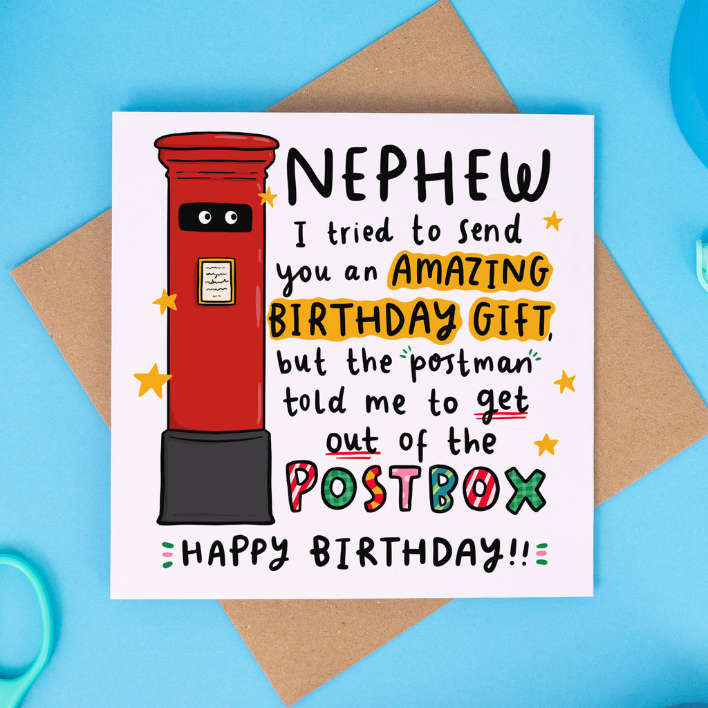 Nephew Post Box Birthday Card