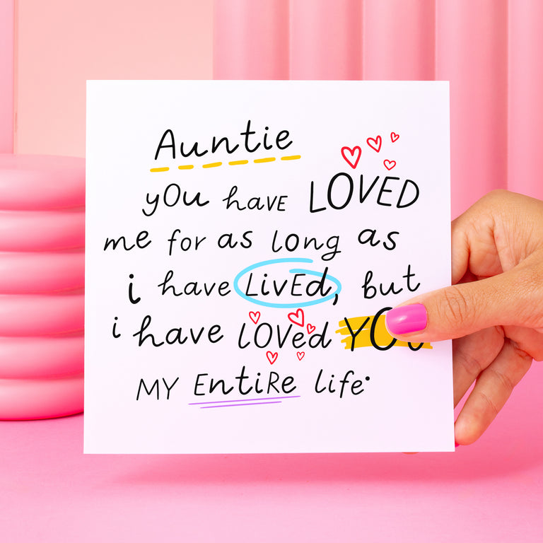 Auntie Entire Life Birthday Card