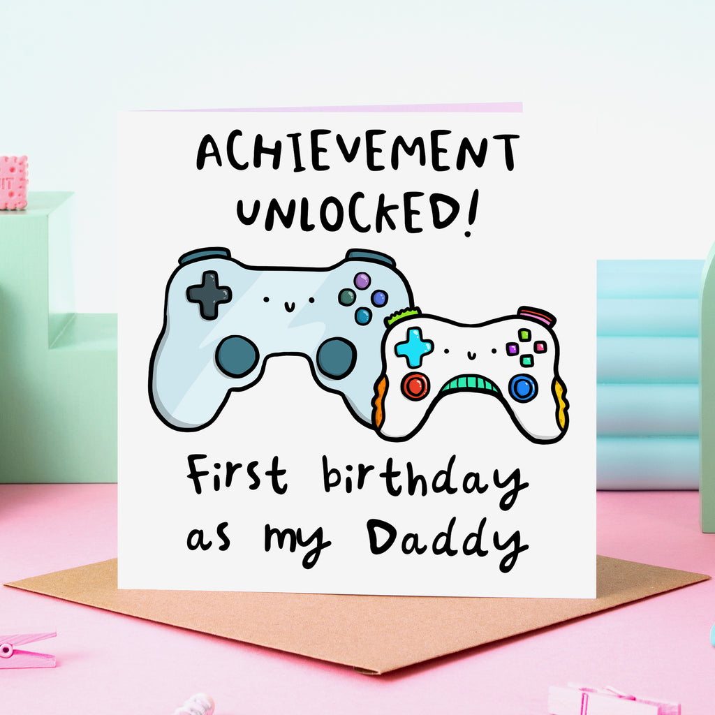 Achievement Unlocked Dad Birthday Card