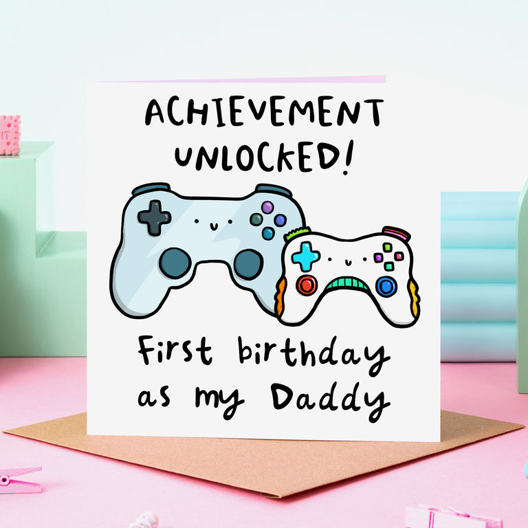 Achievement Unlocked Dad Birthday Card