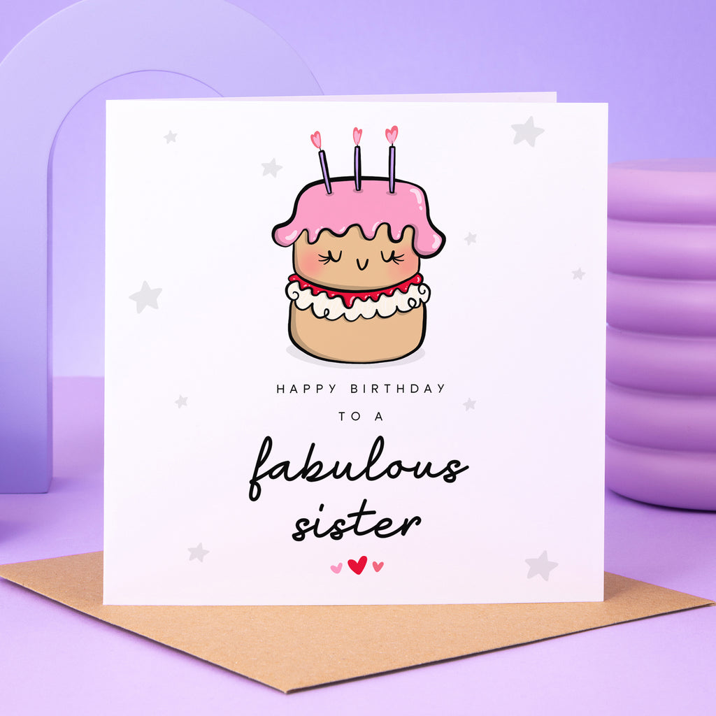 Fabulous Sister Birthday Card