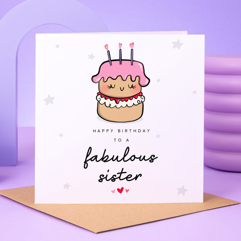 Fabulous Sister Birthday Card