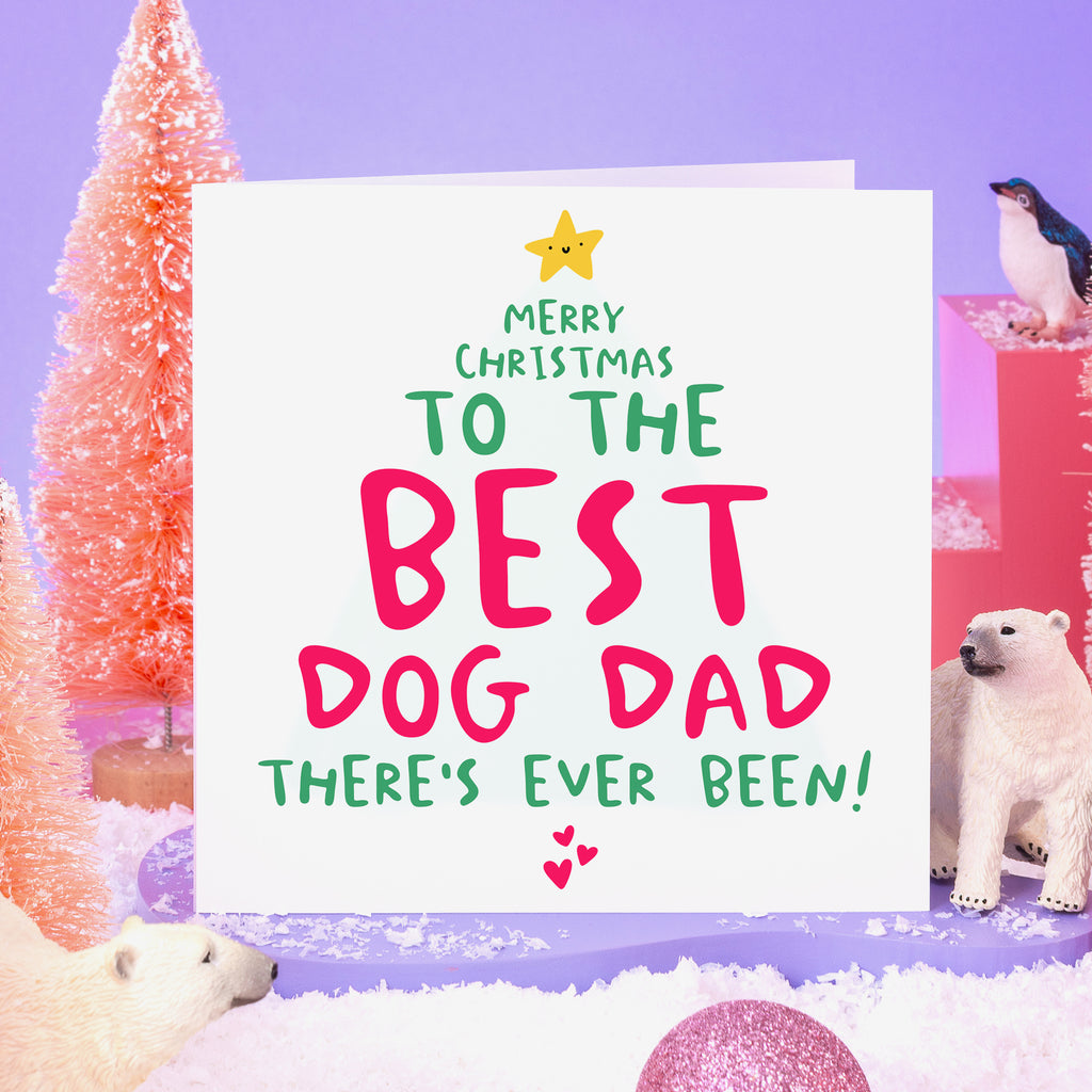 Best Dog Dad Christmas Card