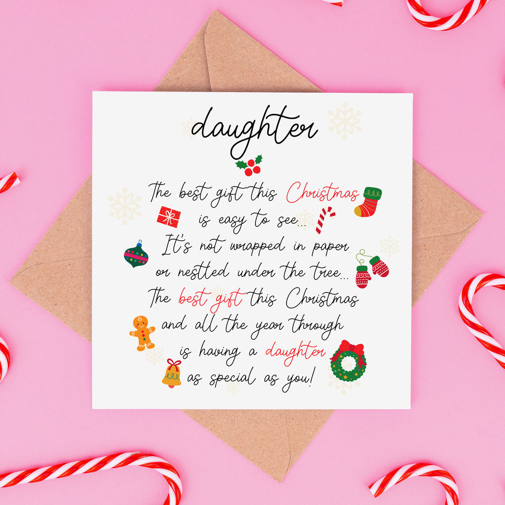 Daughter The Best Gift Is You Christmas Card