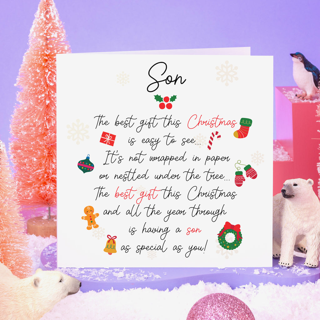 Son The Best Gift Is You Christmas Card