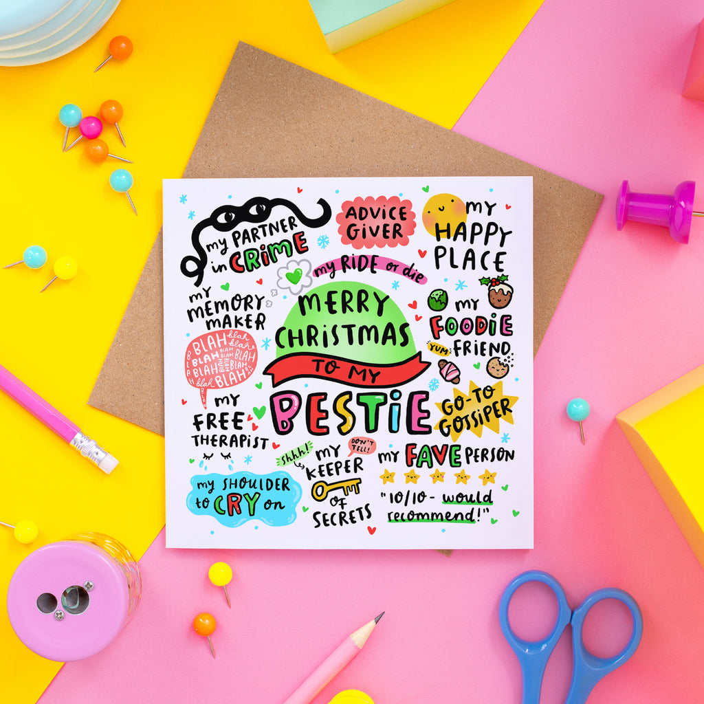 Merry Christmas To My Bestie Card