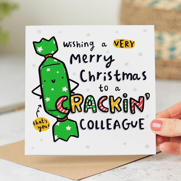 Crackin' Colleague Christmas Card