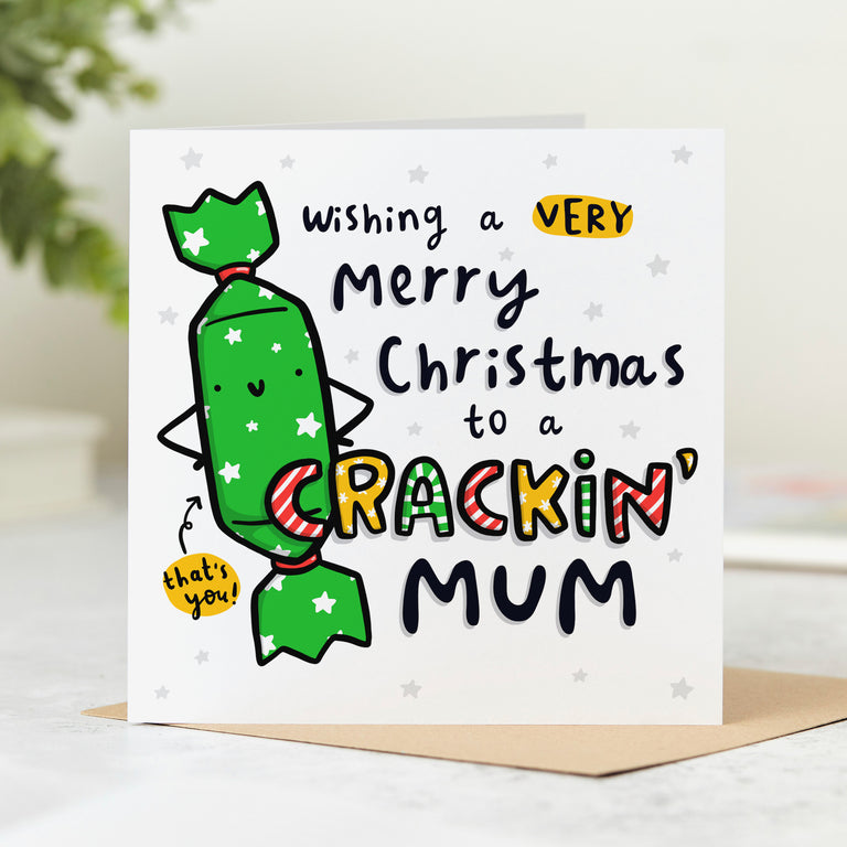 Crackin' Mum Christmas Card