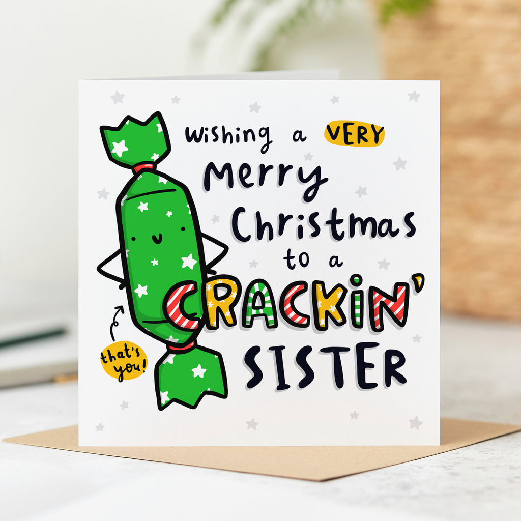 Crackin' Sister Christmas Card