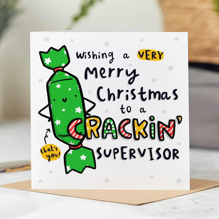 Crackin' Supervisor Christmas Card