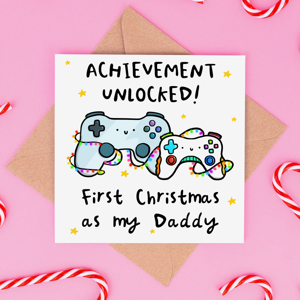 Achievement Unlocked Dad Christmas Card