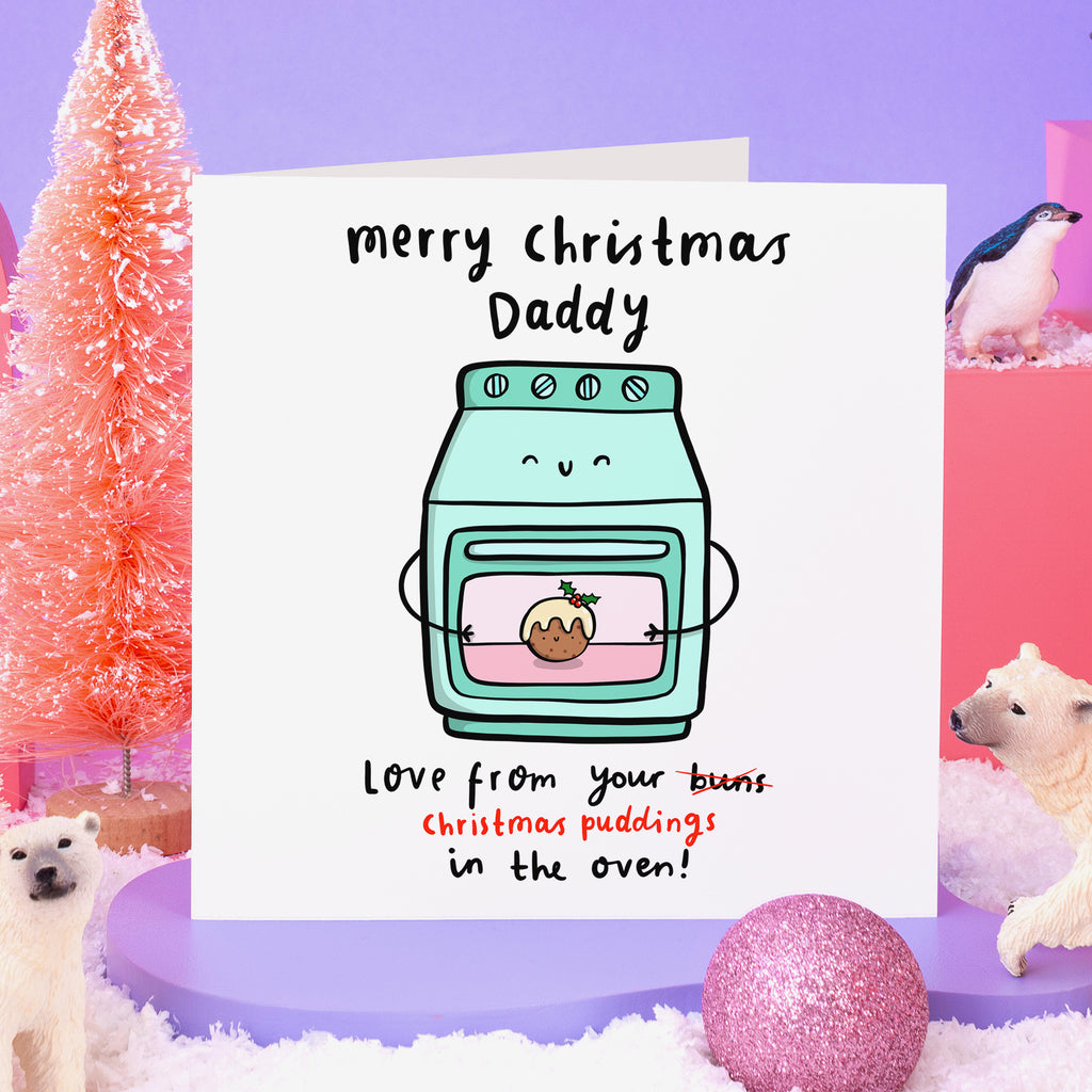 Daddy From Your Christmas Puddings - Christmas Card