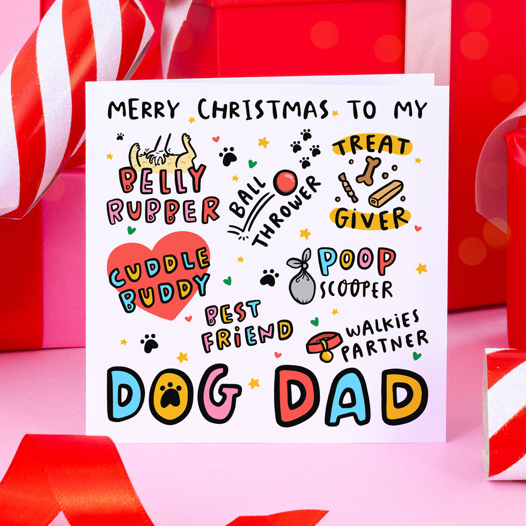 Merry Christmas To My Dog Dad - Christmas Card