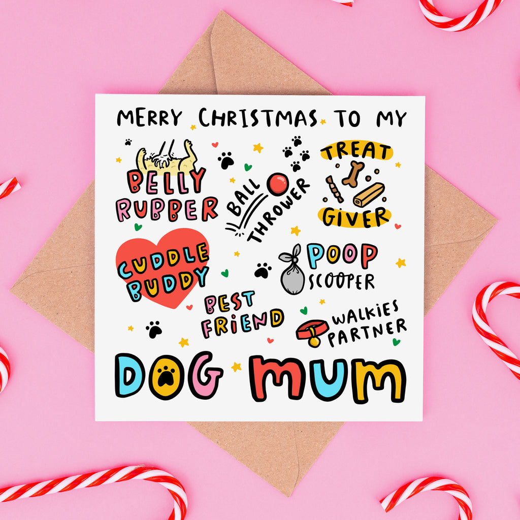 Merry Christmas To My Dog Mum - Christmas Card