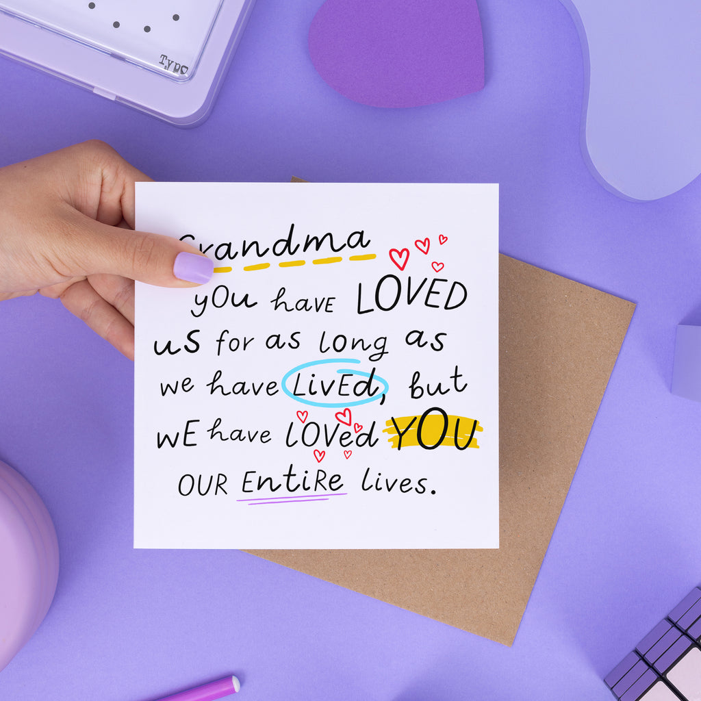 Grandma Entire Life Birthday Card
