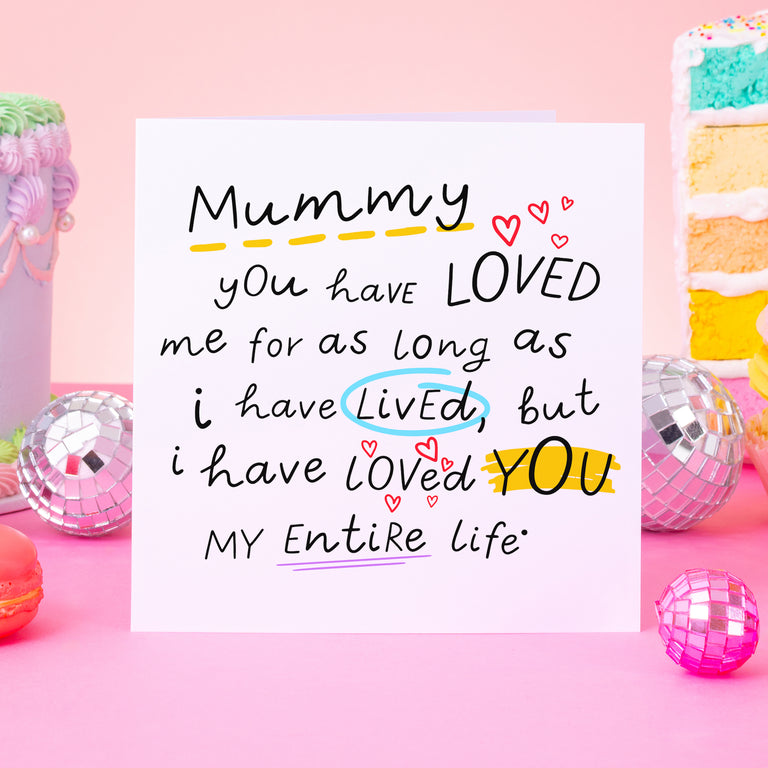 Mummy Entire Life Birthday Card