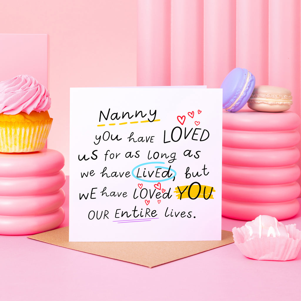Nanny Entire Life Birthday Card