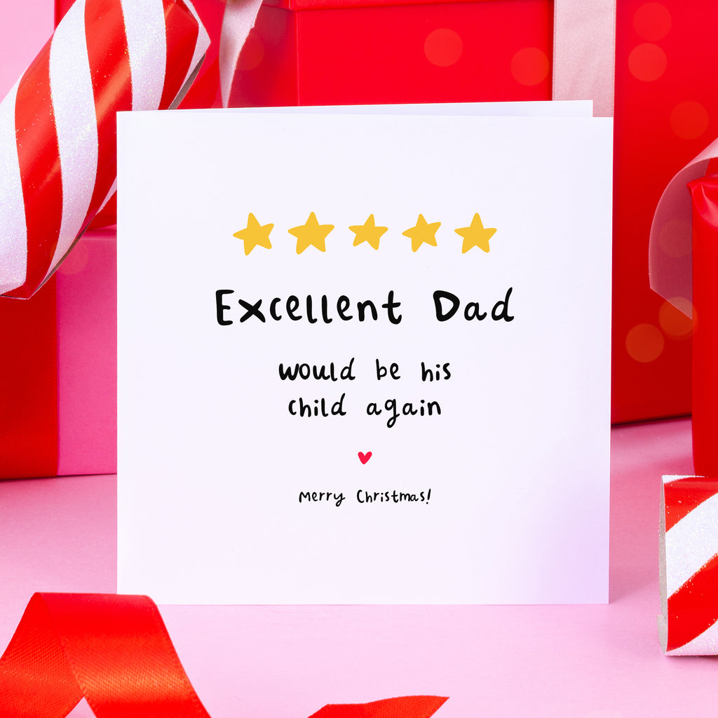 Excellent Dad Christmas Card