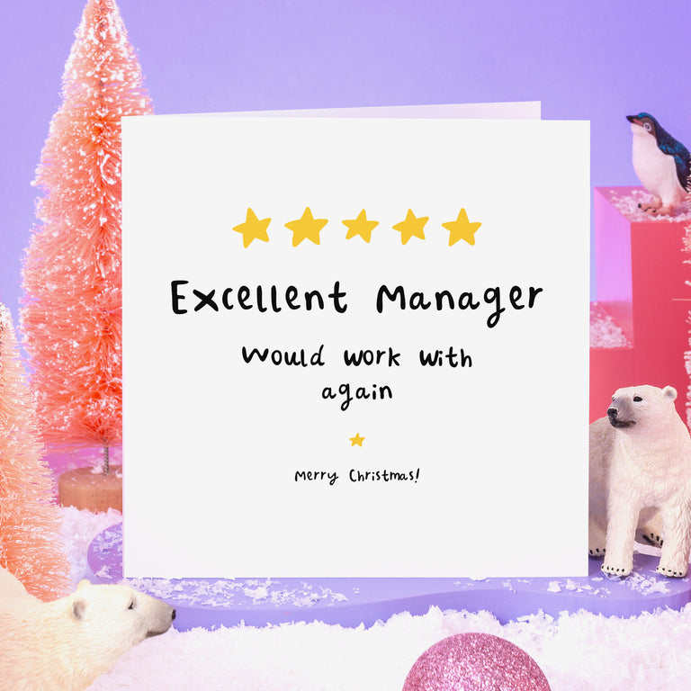 Excellent Manager Christmas Card