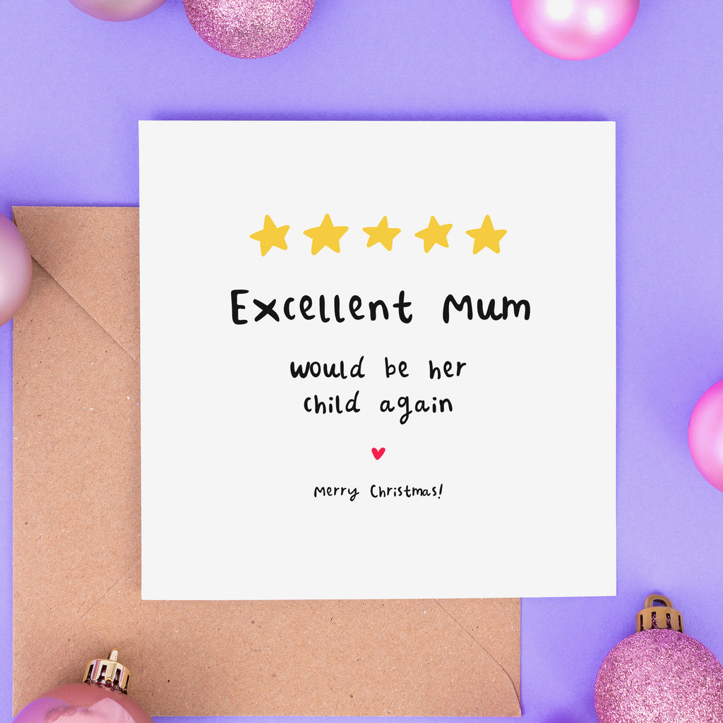Excellent Mum Christmas Card