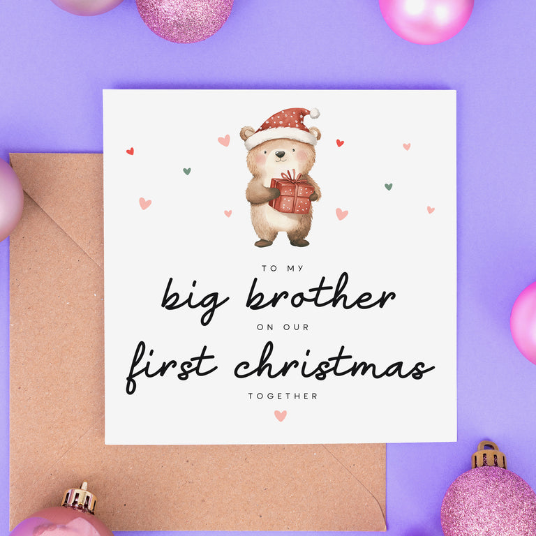 First Christmas Together - Big Brother Christmas Card