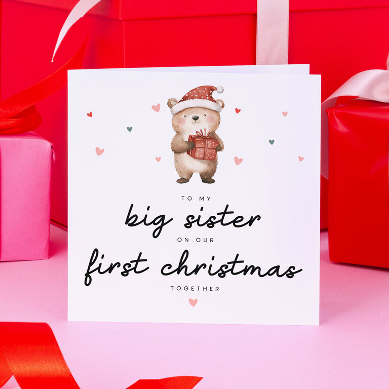 First Christmas Together - Big Sister Christmas Card