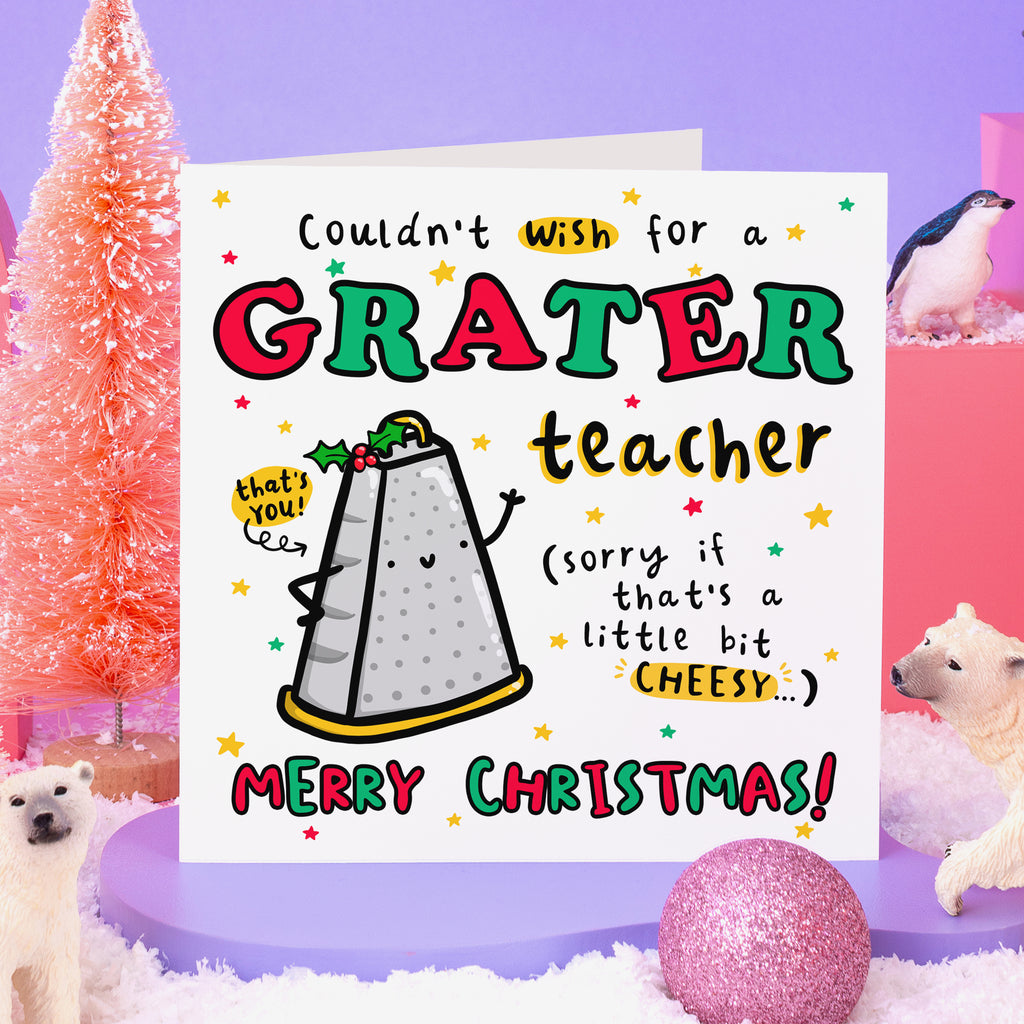Grater Teacher Christmas Card