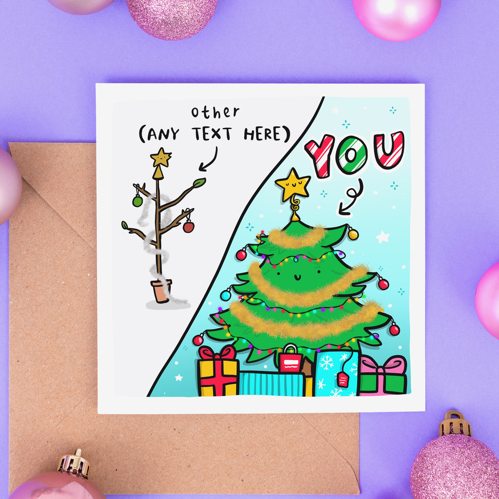 Personalised Christmas Tree Card
