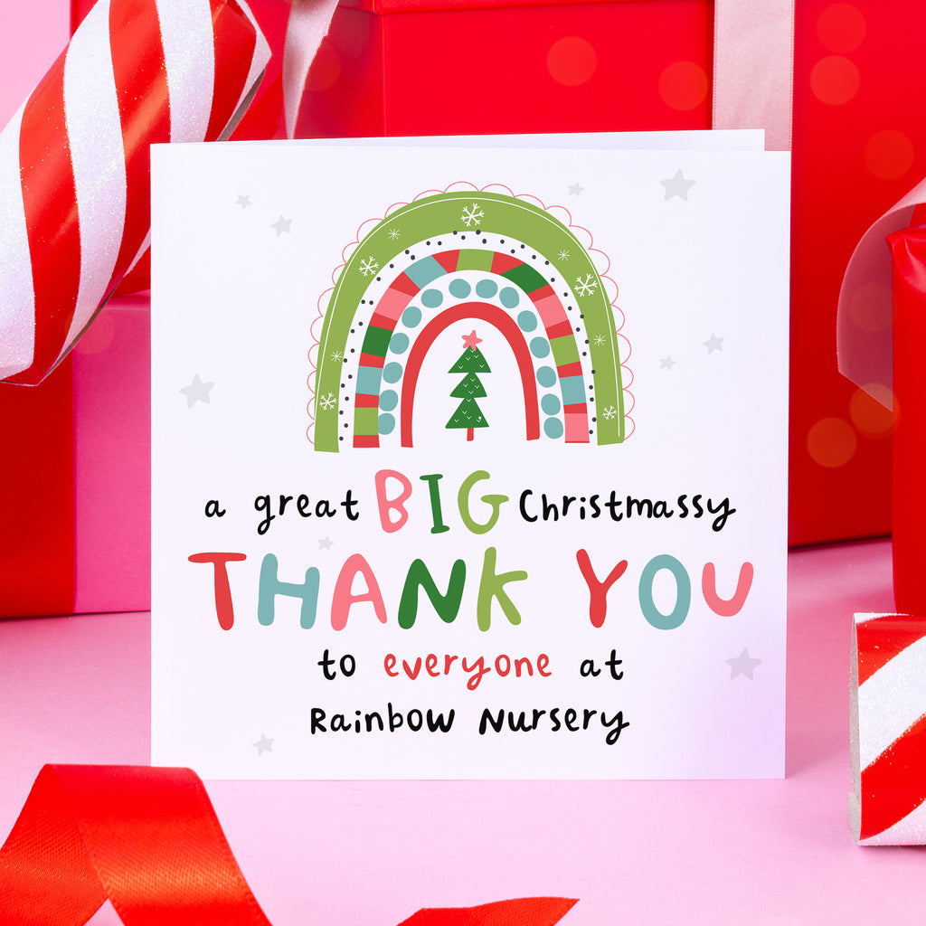 Big Christmassy Thank You - Personalised Christmas Card