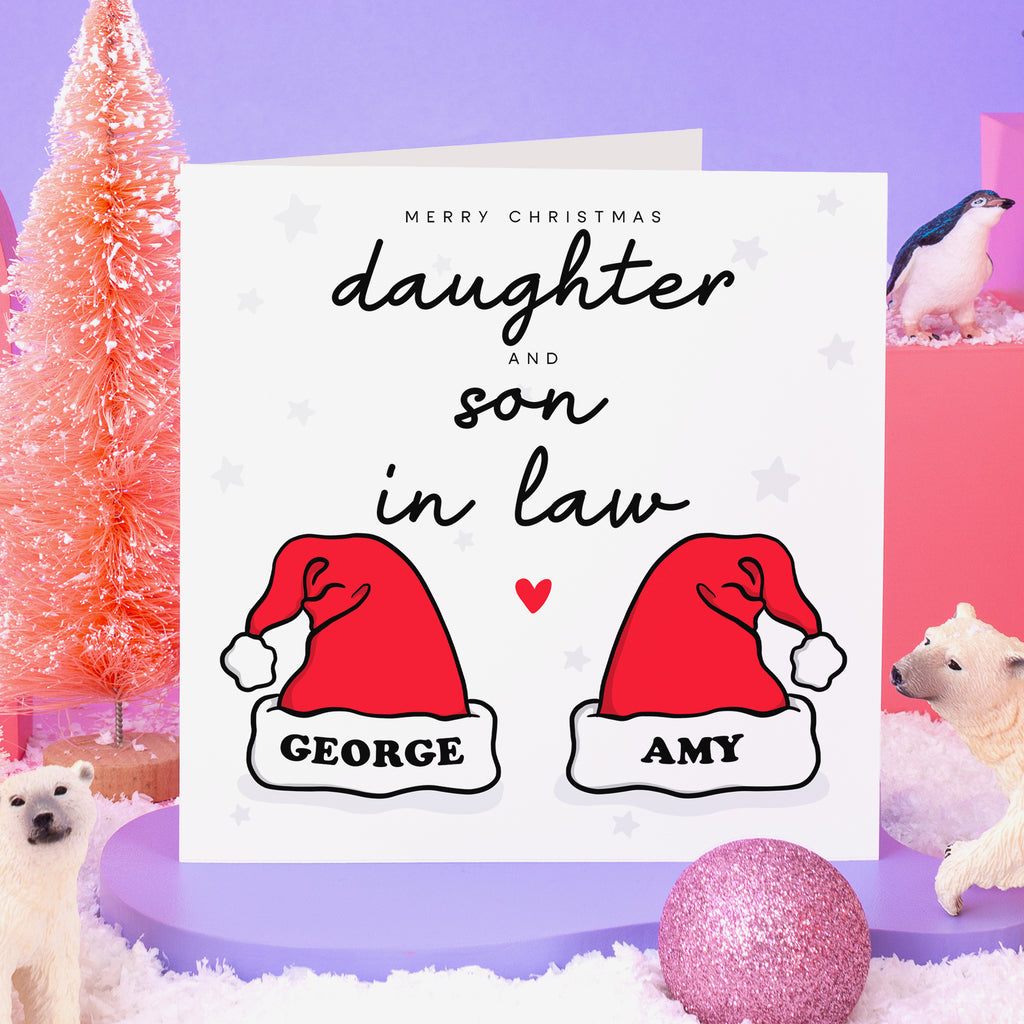 Daughter And Son In Law Personalised Christmas Card