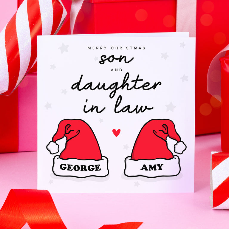 Son And Daughter In Law Personalised Christmas Card