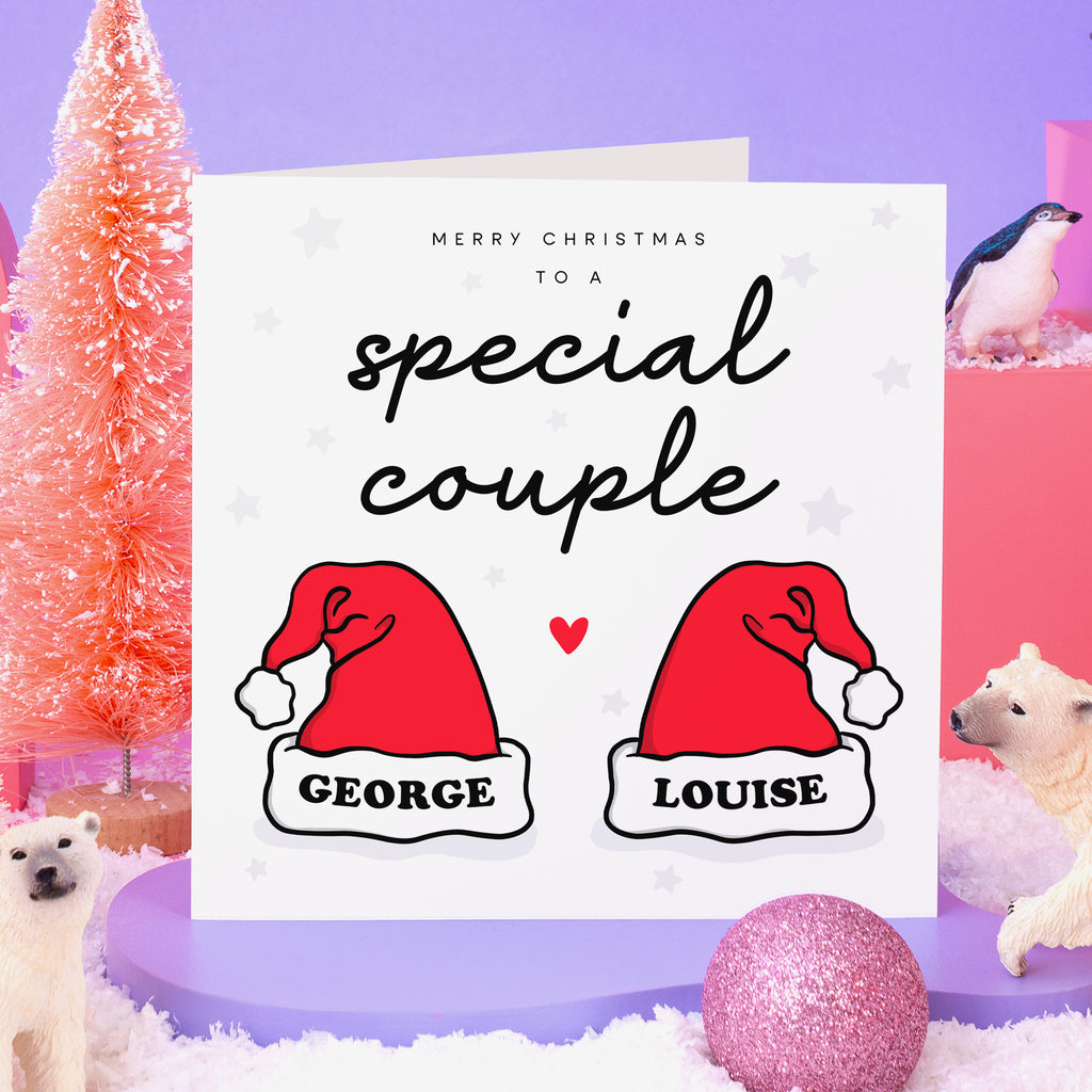 Merry Christmas To A Special Couple Personalised Christmas Card