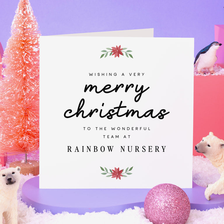 Wonderful Team Personalised Christmas Card