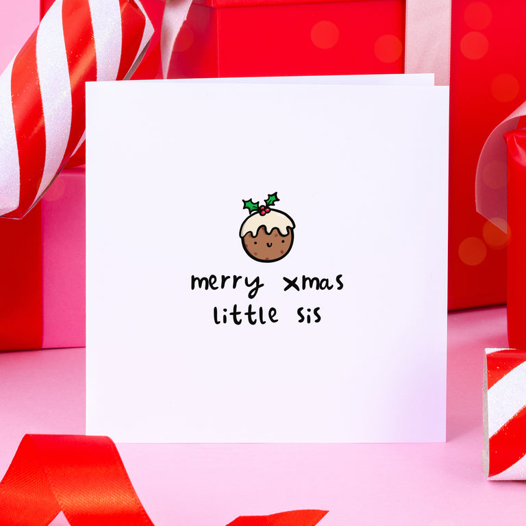 Merry Xmas Little Sis Christmas Card
