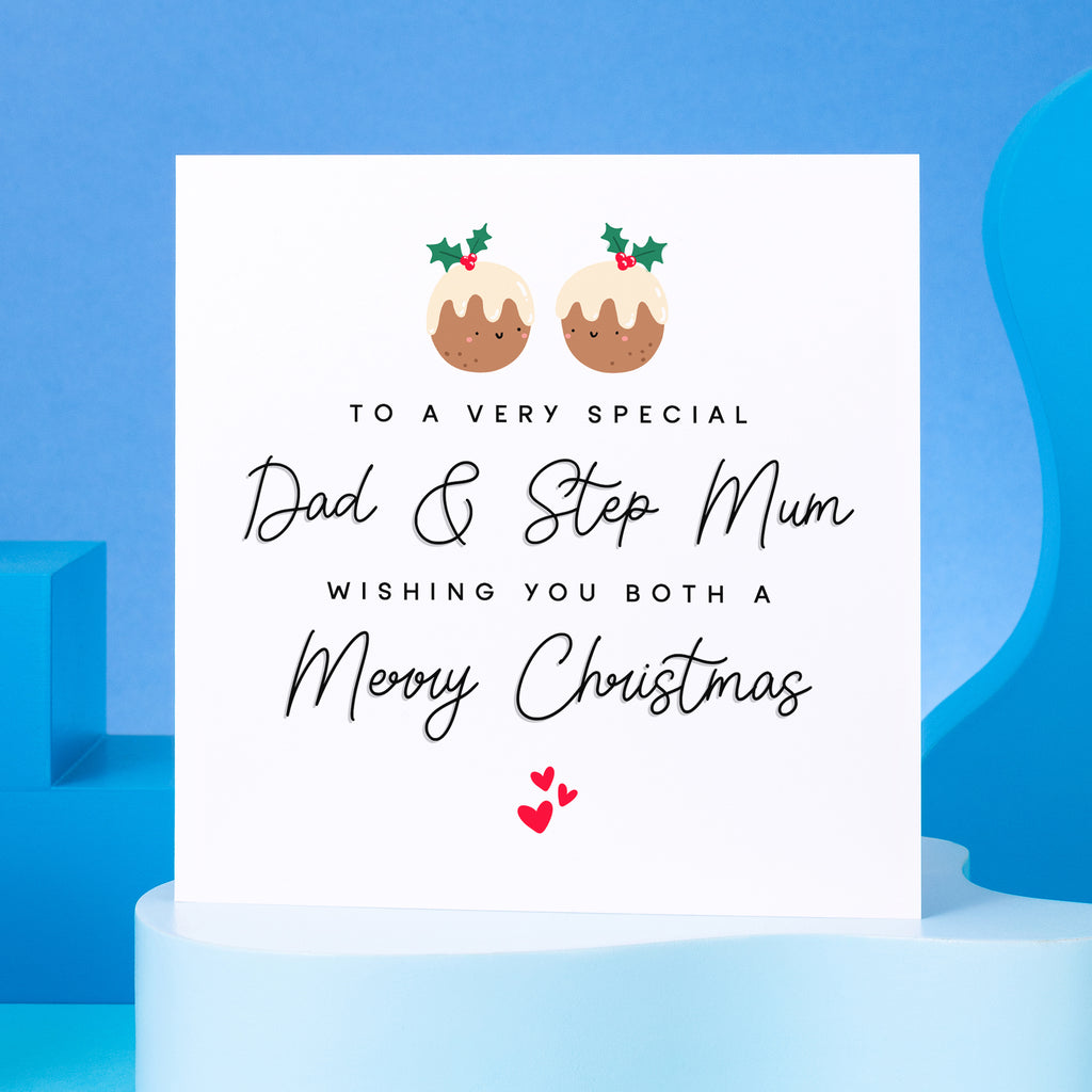 Very Special Dad & Step Mum Christmas Card
