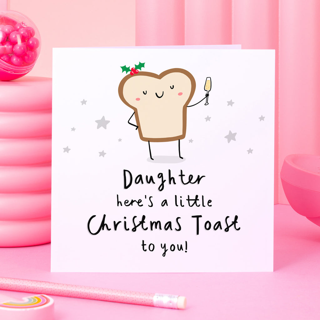 Daughter Christmas Toast Card