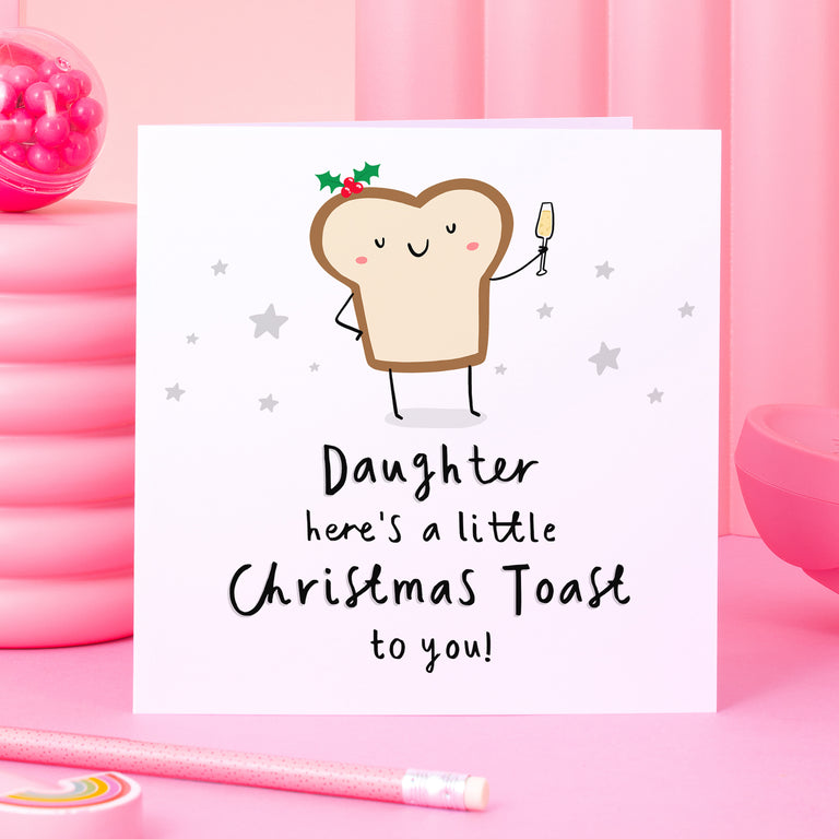Daughter Christmas Toast Card